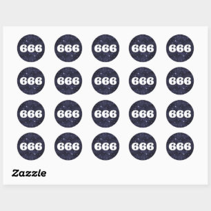 666 Angelnzahl Sterne Höhere Selbstausrichtung Runder Aufkleber