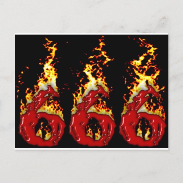 666 Blut und Feuer Postkarte (Vorderseite)