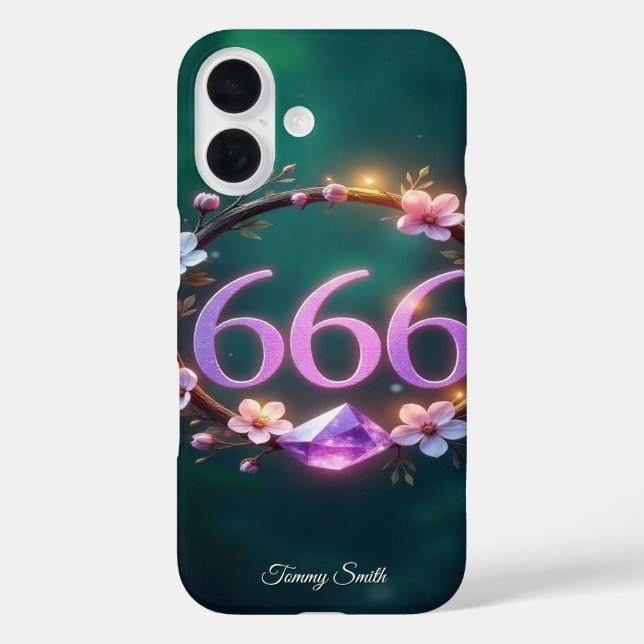 666 Manifestation der Angel-Zahl - Gleichgewicht u iPhone 16 Hülle (Rückseite)