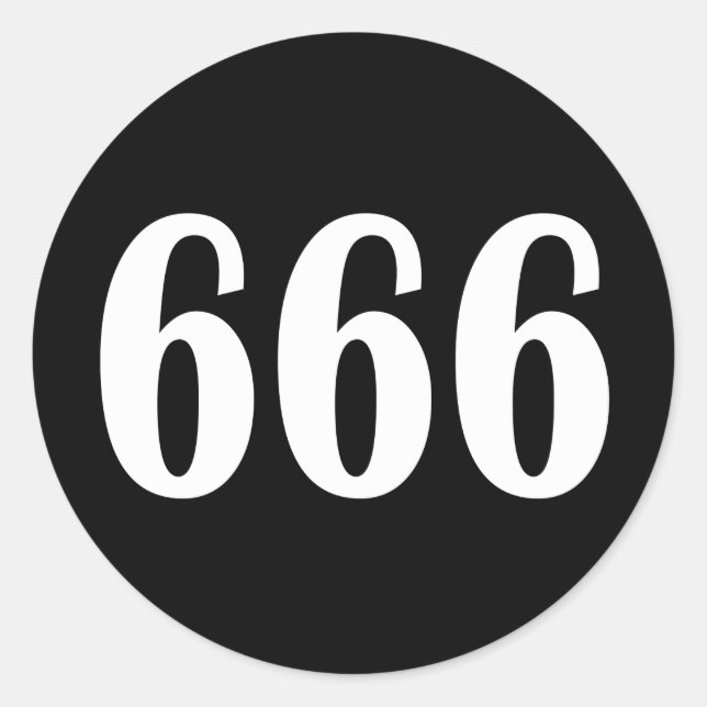 666 RUNDER AUFKLEBER (Vorderseite)