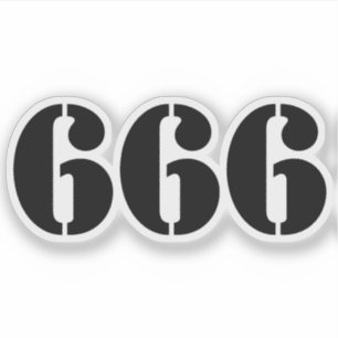666 (schwarz) aufkleber