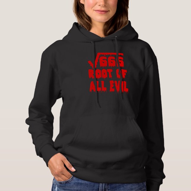 666 Square Root All Evil Mathematician Math Teache Hoodie (Vorderseite)