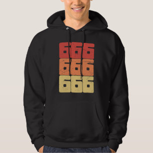 666 Zahl der Bestie Satanisch Okkult Heidnisch Got Hoodie