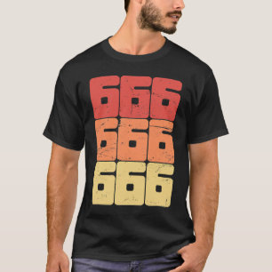 666 Zahl des Tieres Satanisch Okkult Heidnisch Got T-Shirt