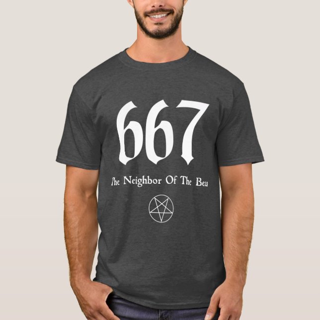 667 Nachbarn der Bestie Funny Premium T-Shirt (Vorderseite)