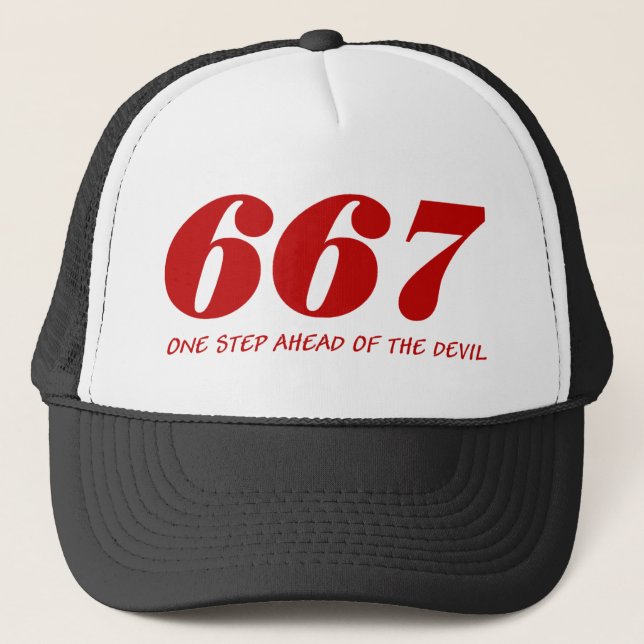 667 - One Step Ahead Of The Devil Truckerkappe (Vorderseite)