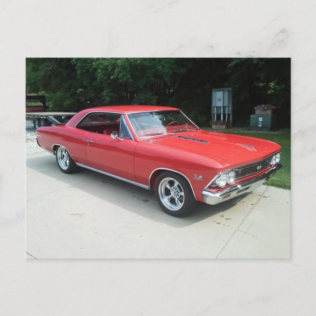 66' Chevy Chevelle Postkarte (Vorderseite)