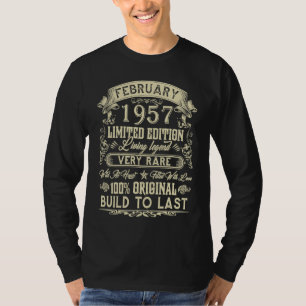 66. Geburtstag 66 Jahre alt Retro Vintag im Februa T-Shirt