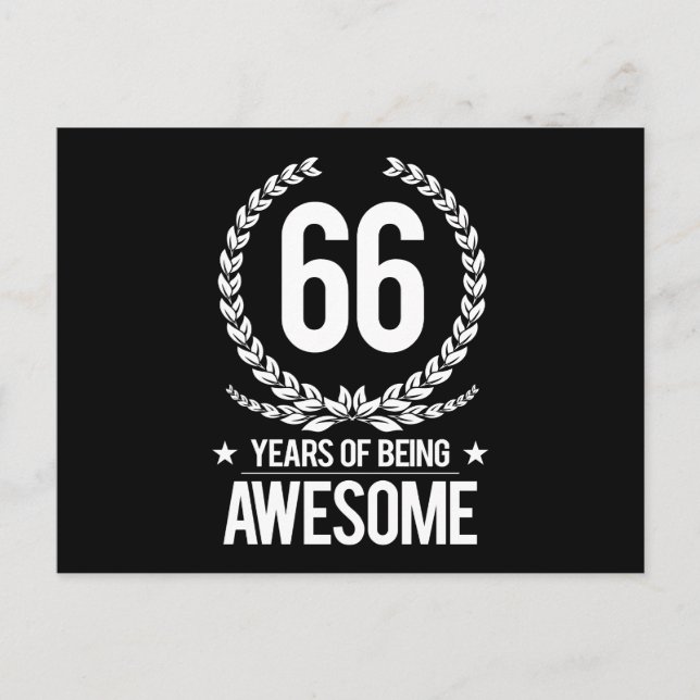 66. Geburtstag (66 Jahre Phantastisch) Postkarte (Vorderseite)