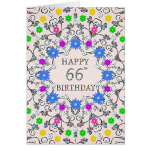 66. Geburtstag Abstrakte Blume 