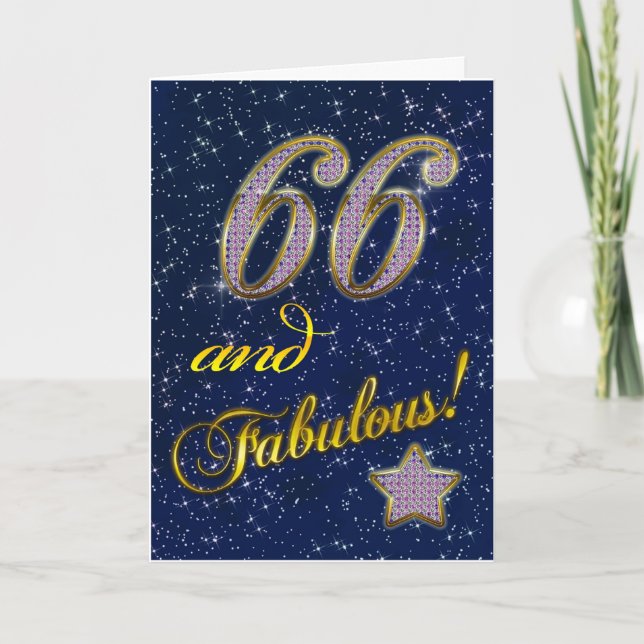 66. Geburtstag für jemanden Fabulous Karte (Vorderseite)