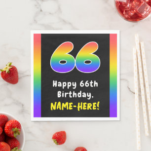 66. Geburtstag: Rainbow Spectrum # 66, Individuell Serviette