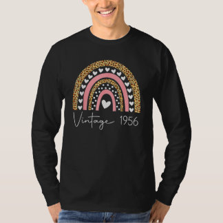 66. Geburtstag Vintag 1956 Rainbow Birthday T-Shirt