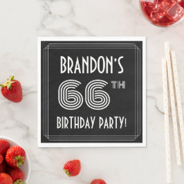 66. Geburtstagsparty: Art-Déco-Stil + Individuelle Serviette