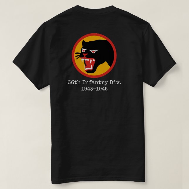 66. Infanterie-Shirt T-Shirt (Design Rückseite)