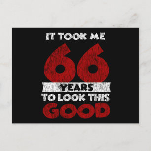 66 Jahre alt hat mich gesehen gut 66. Geburtstag Postkarte