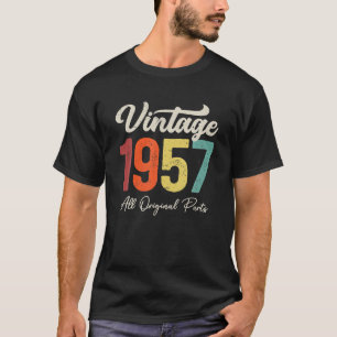 66 Jahre alte Vintage 1957 66. Geburtstagsdekorati T-Shirt