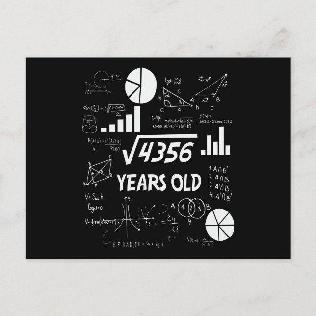 66 Jahre alter Tag Mathematiklehrer 66. Geburtstag Postkarte (Vorderseite)
