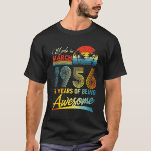 66 Jahre Phantastisch seit März 1956 66. Geburtsta T-Shirt