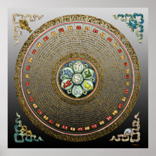 [66] Mantra Mandala, Mantra Mandala, Runde Tibeter Poster
