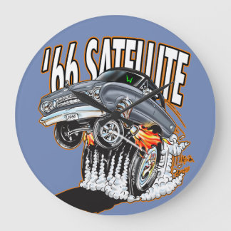 '66 Monster-Auto-Satelliten-Uhr Große Wanduhr