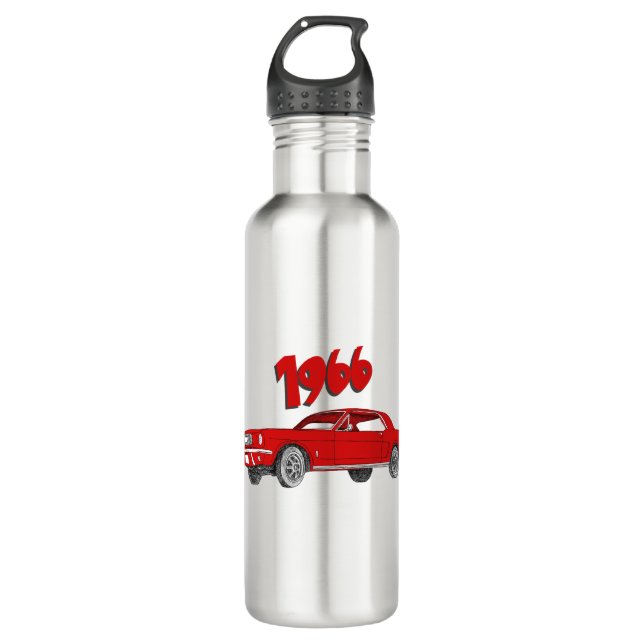 66 Senf Edelstahlflasche (Vorderseite)
