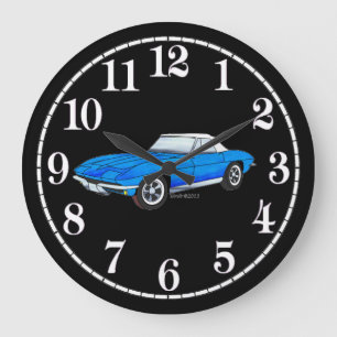 66 Vette - weiße Skala Große Wanduhr