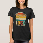 66 Year Old Awesome Since 1956 66th Birthday Gift T-Shirt<br><div class="desc">Birthday Design For anyone who's horoscope say difficult & Stubborn But totally worth.Wear it with pride at work,  school gym perfect to pair with shorts,  leggings or jeans for a casual yet trendy Look</div>