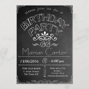 66e Invitation à la fête d'anniversaire de Chalkbo