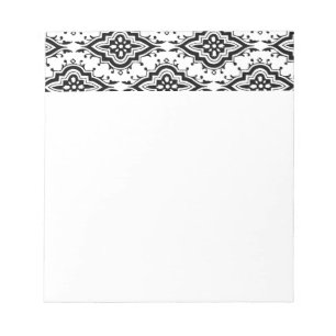 6700_ornamental DEKORATIV SCHWARZ WEISS DEKORATIV Notizblock