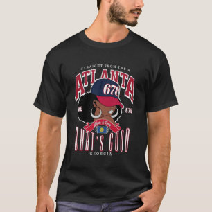 678 ATL-Bereichscode unentschuldbar geschmolzen T-Shirt