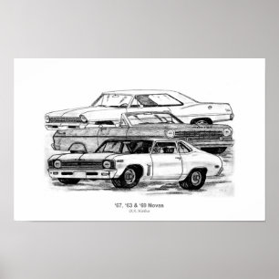 67, 63, 69 Novas - BW keine Grenze Poster