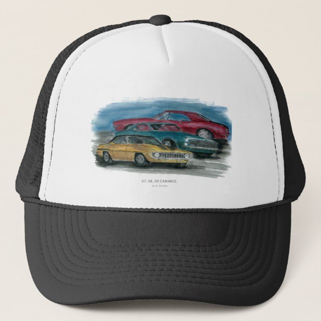 67, 68, 69 Camaro Klassiker-Hut Truckerkappe (Vorderseite)