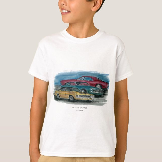 67, 68, T-shirt de 69 enfants de Camaro (Devant)