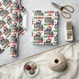 67 6 7 Weihnachten Six Seven Meme Geschenkpapier