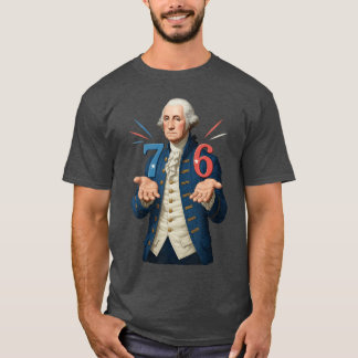 67 76 George Washington Sieben Sechs Lehrer Amerik T-Shirt