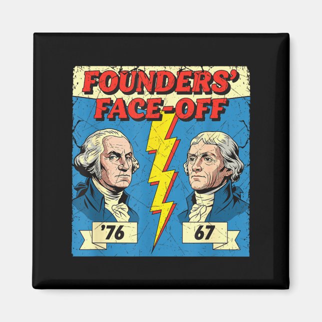 67 76 George Washington Thomas Jefferson Geschicht Magnet (Vorne)