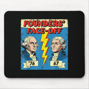 67 76 George Washington Thomas Jefferson Geschicht Mousepad
