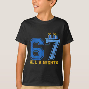 67 Alle 8 Nächte Chanukka Jüdisch Chanukka Sechs S T-Shirt