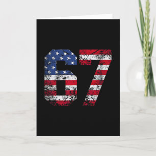 67 Amerikanische Flagge Meme Lustig Six Seven Gen  Karte