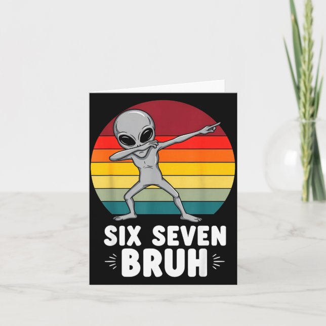 67 Animals Funny 67 Brainrot Youth Kids Alien 67  Karte (Vorderseite)