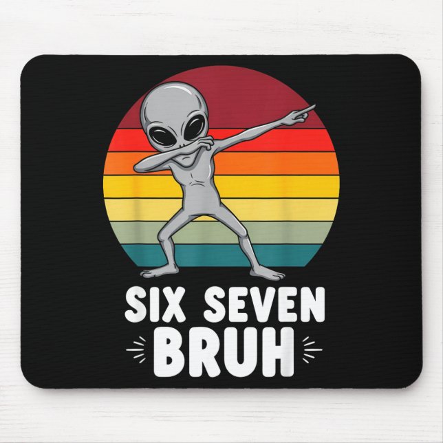 67 Animals Funny 67 Brainrot Youth Kids Alien 67  Mousepad (Vorne)