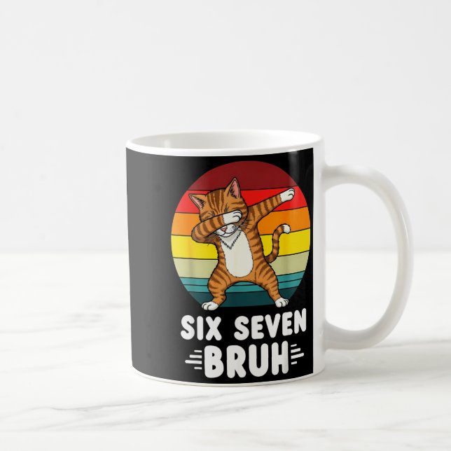67 Animals Funny 67 Brainrot Youth Kids Cat 67  Kaffeetasse (Rechts)