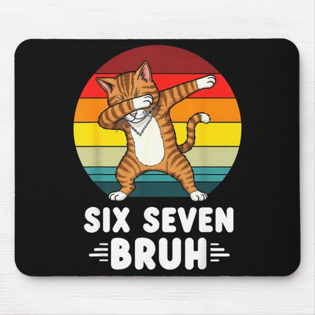67 Animals Funny 67 Brainrot Youth Kids Cat 67  Mousepad (Vorne)