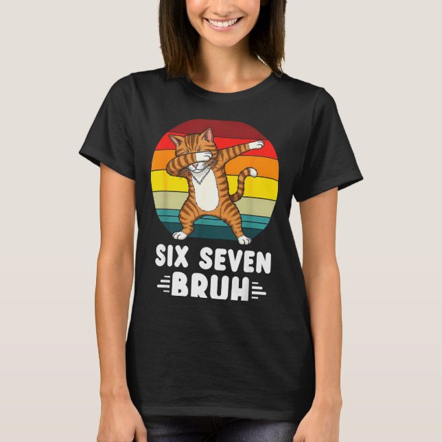 67 Animals Funny 67 Brainrot Youth Kids Cat 67  T-Shirt (Vorderseite)