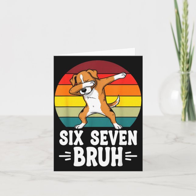 67 Animals Funny 67 Brainrot Youth Kids Dog 67  Karte (Vorderseite)