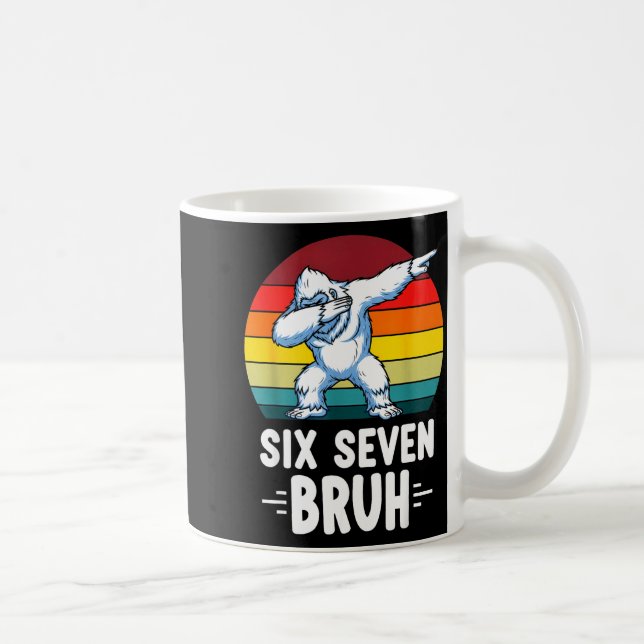 67 Animals Funny 67 Brainrot Youth Kids Yeti 67  Kaffeetasse (Rechts)
