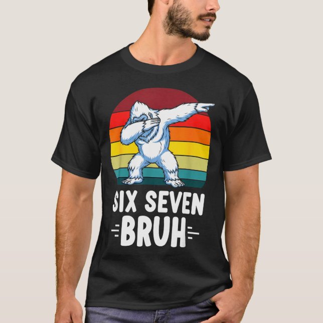 67 Animals Funny 67 Brainrot Youth Kids Yeti 67  T-Shirt (Vorderseite)