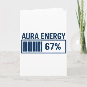 67 Aura bei Six Seven Lustiger Meme Gen Alpha Slan Karte