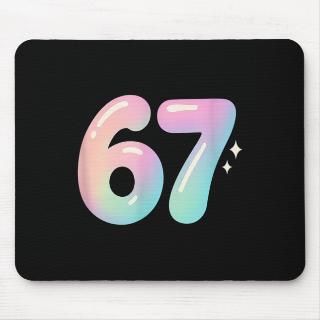 67 Aura Energy Alpha Slang Internet-Meme  Mousepad (Vorne)